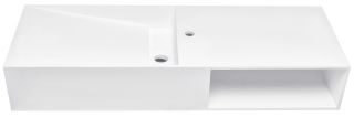 Накладная раковина-столешница NT Bagno Cagliari Left  NT502 120см белый матовый