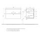 База под раковину подвесная BelBagno DUE-800-2C-SO-BM-P