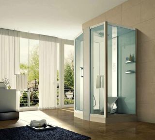 Душевая кабина Orans SR-89102RS 89102RWLH 150x100 см профиль белый стекло прозрачное