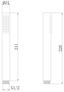 Душевая лейка ABBER хром AF0051