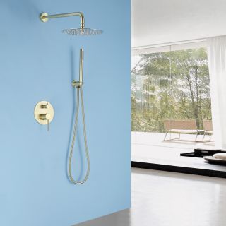 Душевая система ABBER Emotion золото матовое AF8818G