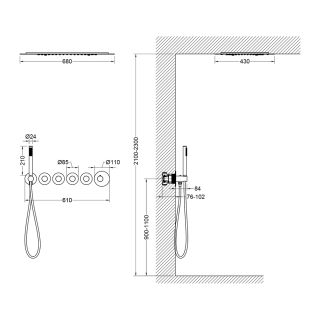 Душевой комплект Timo Saona SX-2319/00SM с термостатом хром