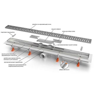 Душевой лоток (трап) Veconi Medium 750 Чехия