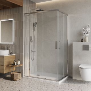 Душевой уголок BelBagno LUCE-AH-21-145/90-C-Cr хром