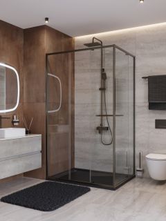 Душевой уголок CEZARES LUX-AH-FS-11-120/100-C-GM