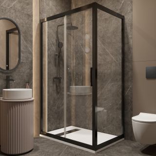 Душевой уголок STWORKI Эстерсунд 120x80 см профиль черный матовый 3GW063TTKK0 00