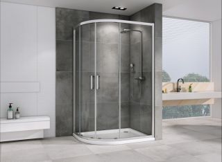 Душевой уголок ABBER Schwarzer Diamant AG01180 100x80см хром