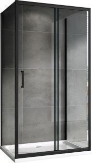 Душевой уголок ABBER Schwarzer Diamant AG30100B-S75B-S75B 100x75см чёрный