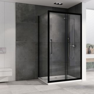 Душевой уголок ABBER Schwarzer Diamant AG30120BH-S50B 120x50см чёрный