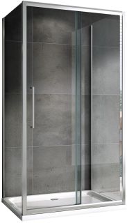 Душевой уголок ABBER Schwarzer Diamant AG30140H-S100-S100 140x100см хром