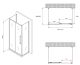 Душевой уголок ABBER Schwarzer Diamant AG30150BH-S60B-S60B 150x50см чёрный