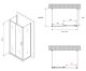Душевой уголок ABBER Schwarzer Diamant AG30160B-S60B-S60B 160x60см чёрный