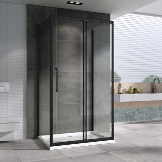 Душевой уголок ABBER Schwarzer Diamant AG30160BH-S60B-S60B 160x60см чёрный