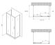 Душевой уголок ABBER Schwarzer Diamant AG30170B-S50B-S50B 170x50см чёрный