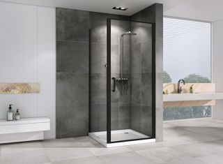 Душевой уголок ABBER Sonnenstrand 90x80см чёрный AG04090B-S80B