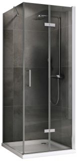 Душевой уголок ABBER Zart AG08090P-S81 90x80см хром