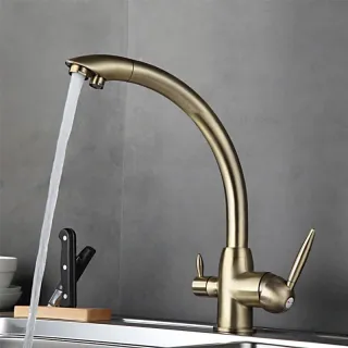 Смеситель для кухни Frap F4399-4 золото