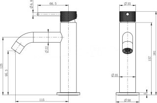 Смеситель для раковины Wonzon & Woghand WW-H1061-MW белый матовый