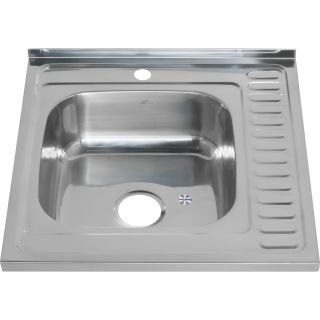 Мойка 6060 L Melana 0,6/160 левая хром с сифоном (015 t L *10)