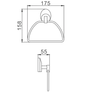 Держатель для полотенец Frap F1604-2 хром