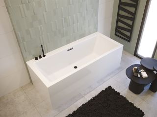 Акриловая ванна Riho Lugo Wall Velvet B159001105 180x80см белый матовый