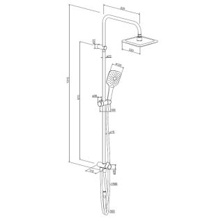 Душевая стойка Damixa Eclipse 931000300 черный