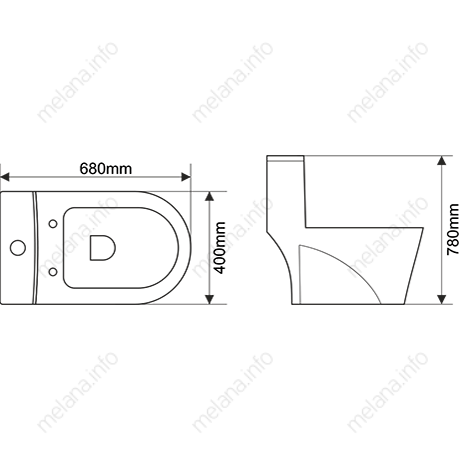 Унитаз-моноблок Melana MLN-2010 белый