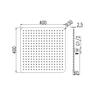 Верхний душ Rav Slezak KS0003 хром