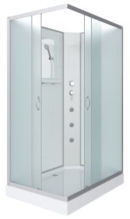 Душевая кабина Niagara NG-43285-14QBKG с гидромассажем 120x80см серебро/матовое