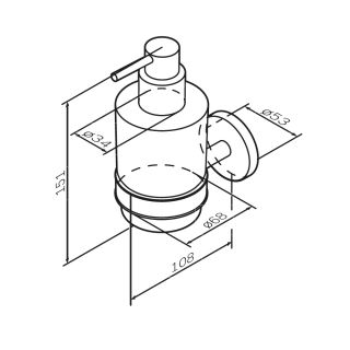 Стеклянный диспенсер для жидкого мыла с настенным держателем AM.PM X-Joy A85A36944 розовое золото