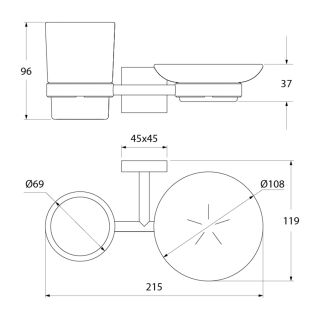 Стакан и мыльница IDDIS Edifice подвесные хром EDIMBG0i57