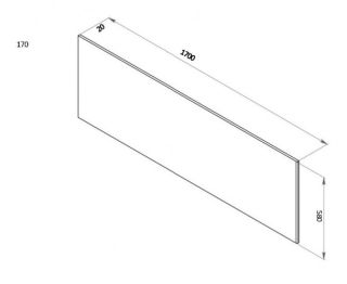 Экран фронтальный Berges 170см белый 051003