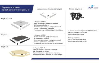 Экран для душевого поддона RGW N/ST-21 Be 50231582-03 80x120см бежевый