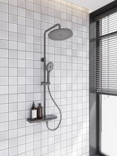 Душевая стойка ENNA, графит брашинг