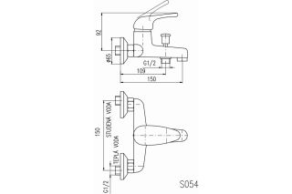 Смеситель для ванны Rav Slezak SAZAVA SA554.5 хром