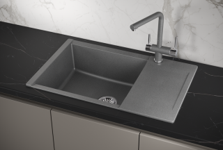Мойка кухонная Granula 7807, ГРАФИТ