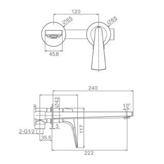 Смеситель для раковины Raglo R07.11.09 графит