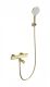 Смеситель для ванны с душем Wonzon & Woghand Stay 2 WW-B2016-A1-BG с термостатом брашированное золото