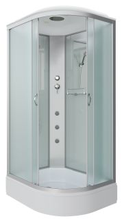 Душевая кабина Niagara NG-33094-14LG с гидромассажем 100x90см серебро/матовое