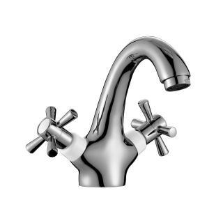 Смеситель для раковины Decoroom хром/белый DR46011-White