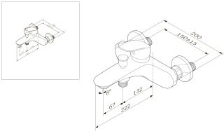 Смеситель Am.pm Like F8010016 для ванны