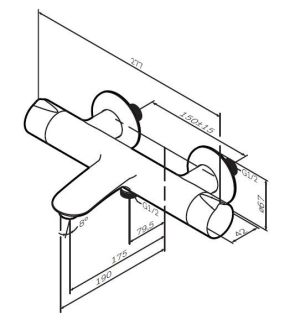 Смеситель Am.pm Like F8050000 для ванны с термостатом