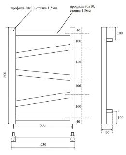 Полотенцесушитель электрический Point Феникс PN15156E П5 50x60см левый/правый хром