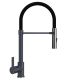 Смеситель для кухни Ulgran Classic U-024-343 с высоким гибким изливом антрацит
