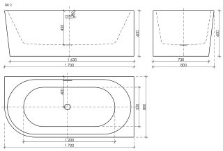Акриловая ванна Sancos Veneto R FB12 170x80см белый