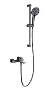 Смеситель для ванны с душевым гарнитуром Wonzon & Woghand WW-C2036-BGG тёмный графит