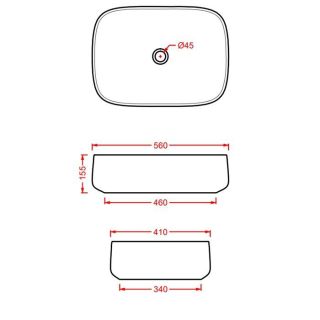 Раковина ArtCeram Cognac COL009 17 34 черная 56 см