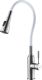Смеситель для кухни Lemark Expert LM5082S-White с гибким поворотным изливом хром/белый