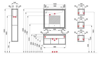 Шкаф Акватон Уэльс тёмный шоколад 1A267803WA6A0