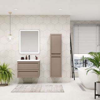 Шкаф подвесной Art&Max Platino 40x150см капучино матовый AM-Platino-1500-2A-SO-CM